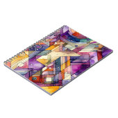 Rich geometric mosaic gesteinigtes Glas Wasserfarb Notizblock (Linke Seite)