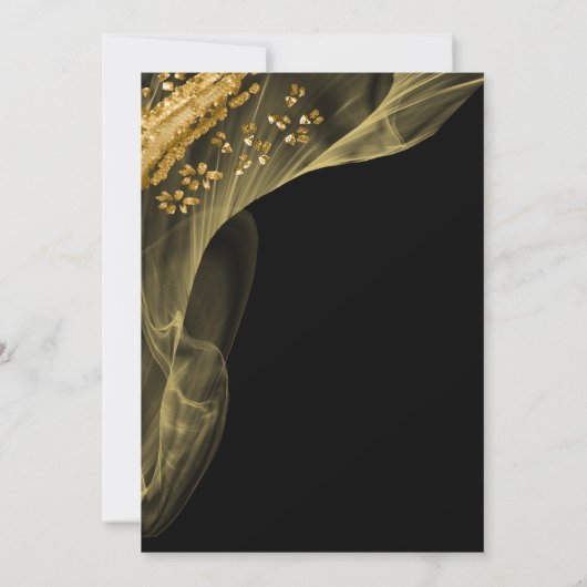 Rich Gold Nuggets mit Champagner in Ice-Bucket Inv Einladung (Rückseite)