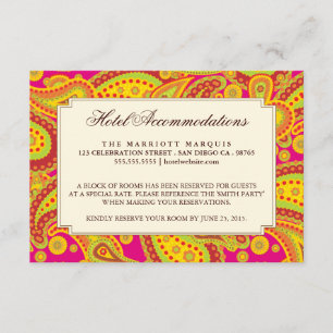 Rich Gold Paisley Pattern Party Enclosure Card Begleitkarte