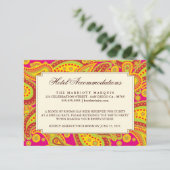 Rich Gold Paisley Pattern Party Enclosure Card Begleitkarte (Stehend Vorderseite)