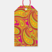 Rich Gold Paisley Pattern Party Geschenk-Tag Geschenkanhänger (Rückseite)