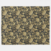Rich Gold und Black Damask Decoration Blanket Fleecedecke (Vorderseite (Horizontal))