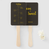 Rich Golden in Black Wedding Theme Fächer (Vorne und Hinten)