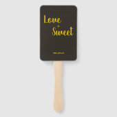 Rich Golden in Black Wedding Theme Fächer (Rückseite)