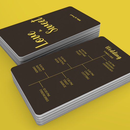 Rich Golden in Black Wedding Theme Fächer