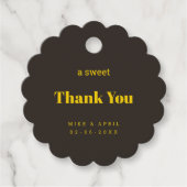 Rich Golden in Black Wedding Theme Geschenkanhänger (Vorderseite)