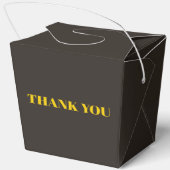 Rich Golden in Black Wedding Theme Geschenkschachtel (Rückseite)