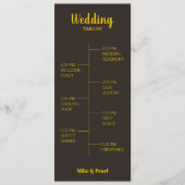 Rich Golden in Black Wedding Theme Programm (Vorderseite)
