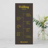 Rich Golden in Black Wedding Theme Programm (Stehend Vorderseite)