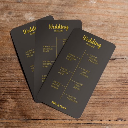 Rich Golden in Black Wedding Theme Programm