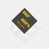 Rich Golden in Black Wedding Theme Serviette (Ecke)