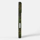 Rich Green and Gold Abstrakt Sparkle Muster Case-Mate iPhone Hülle (Rückseite / Rechts)