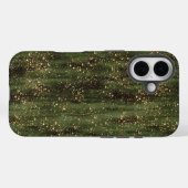 Rich Green and Gold Abstrakt Sparkle Muster Case-Mate iPhone Hülle (Rückseite (Horizontal))