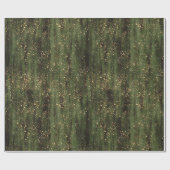 Rich Green and Gold Abstrakt Sparkle Muster Geschenkpapier (Flach)