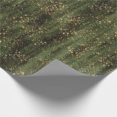 Rich Green and Gold Abstrakt Sparkle Muster Geschenkpapier (Ecke)