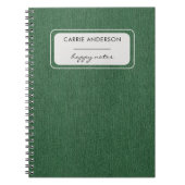 Rich Green Denim Texture Fabric drucken Notizblock (Vorderseite)