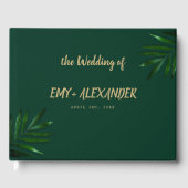 Rich Green Golden Theme Gästebuch (Vorderseite)