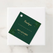 Rich Green Golden Theme Gefälligkeitstags Geschenkanhänger (Beispiel)
