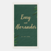 Rich Green Golden Theme Napkins Serviette (Vorderseite)