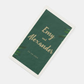 Rich Green Golden Theme Napkins Serviette (Ecke)