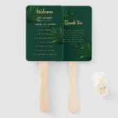 Rich Green Golden Theme Programm Fächer (Vorne und Hinten)