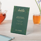 Rich Green Golden Theme Save the Date Sockelschild (In SItu)