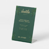 Rich Green Golden Theme Save the Date Sockelschild (Vorderseite)