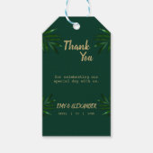 Rich Green Golden Wedding Theme Geschenkanhänger (Vorderseite)