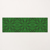 Rich Green Modern Fraktal Patches Yogamatte (Rückseite (Horizontal))