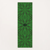 Rich Green Modern Fraktal Patches Yogamatte (Vorderseite)