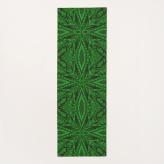 Rich Green Modern Fraktal Patches Yogamatte (Rückseite)