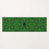 Rich Green Modern Fraktal Patches Yogamatte (Vorderseite (Horizontal))