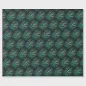 Rich Green Pine Tree Blätter Wrapping Paper Geschenkpapier (Flach)