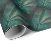 Rich Green Pine Tree Blätter Wrapping Paper Geschenkpapier (Rolleneckpunkt)