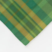 Rich Green Tartan (Kariert) Custom Fleecedecke (Ecke)