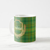 Rich Green Tartan (Kariert) Custom Kaffeetasse (Vorderseite Links)