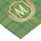 Rich Green Tartan (Kariert) Custom Kurzer Tischläufer (Ecke)