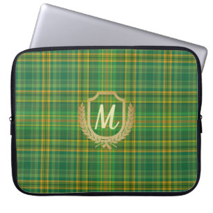 Rich Green Tartan (Kariert) Custom Laptopschutzhülle
