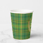 Rich Green Tartan (Kariert) Custom Pappbecher (Rechts)