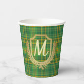 Rich Green Tartan (Kariert) Custom Pappbecher (Vorderseite)