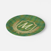 Rich Green Tartan (Kariert) Custom Pappteller (Schrägansicht)