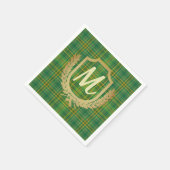 Rich Green Tartan (Kariert) Custom Serviette (Ecke)