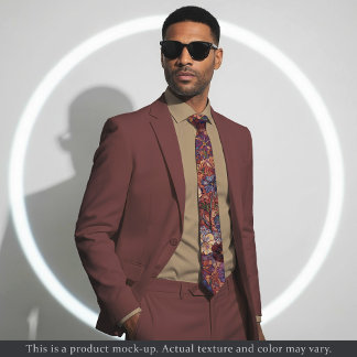 Rich Impressionist Floral Necktie Krawatte