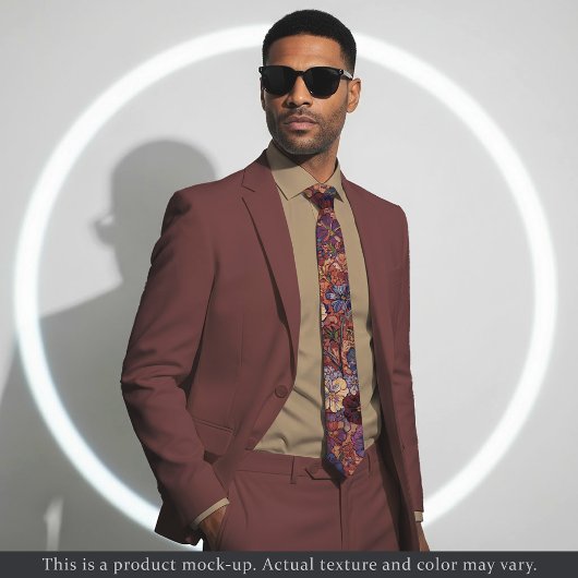 Rich Impressionist Floral Necktie Krawatte