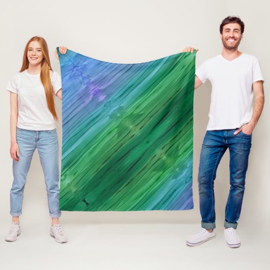 Rich indigo, deep green, and amethyst fleecedecke (Beispiel)