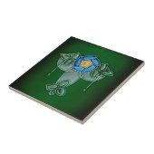 Rich Jewel Tone Art Nouveau Mackintosh Rose Repro Fliese (Seite)