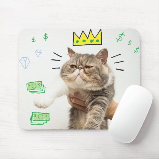 Rich King Cat Mousepad (Mit Mouse)