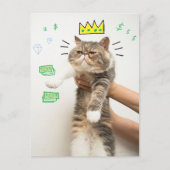 Rich King Cat Postkarte (Vorderseite)