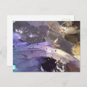 Rich Lavendel Abstrakt Art individuell anpassbare Postkarte (Vorne/Hinten)