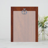 Rich Mahogany Wood Scottish Thistle Print (Stehend Vorderseite)